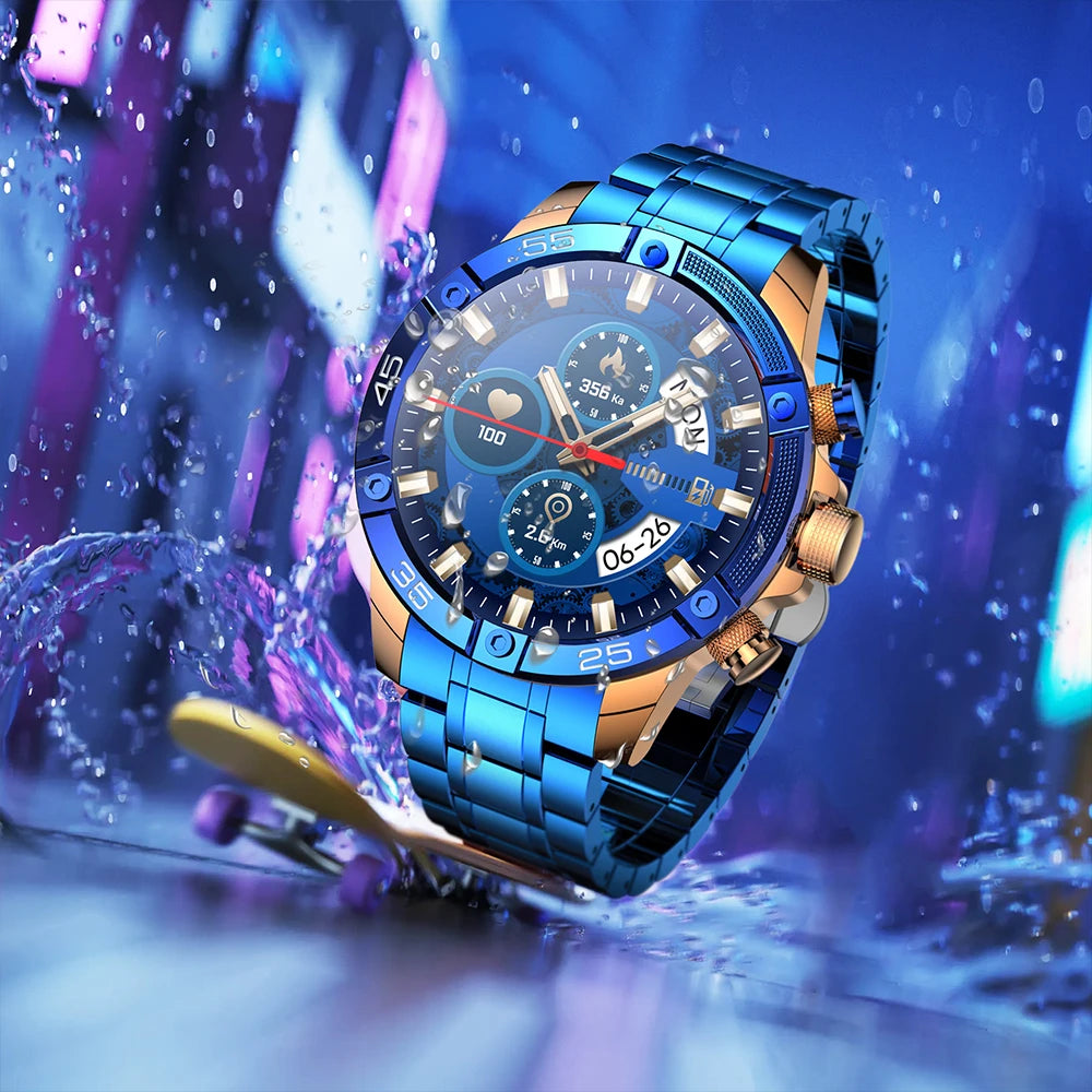 New Men Smart Watch Business AI Voice Assistant Durable Health Monitoring Waterproof Bluetooth Call For Android IOS Smartwatches