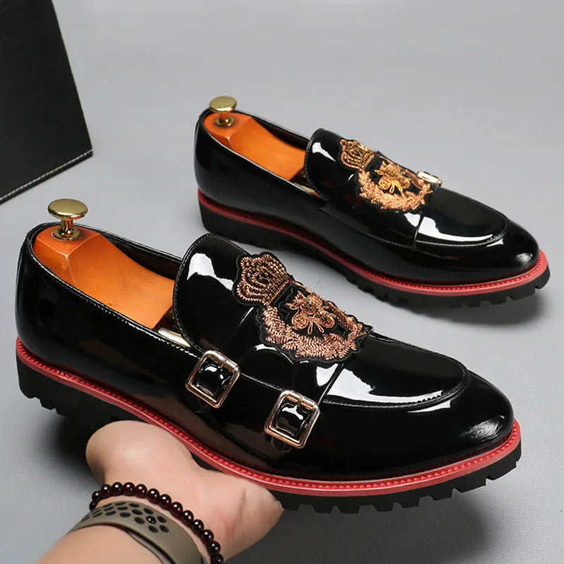 New Luxury Shoes for Men Patent Leather