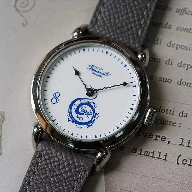 FARASUTE Men Automatic Watch 40mm Luxury Mechanical Wristwatch Sapphire Enamel Dial Hangzhou 5000 Small Rotor Dragon Limited