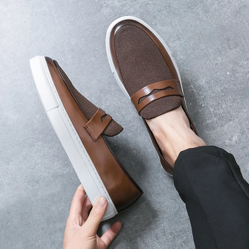 Men Thick Soled Board Shoes Height Increasing Lightweight