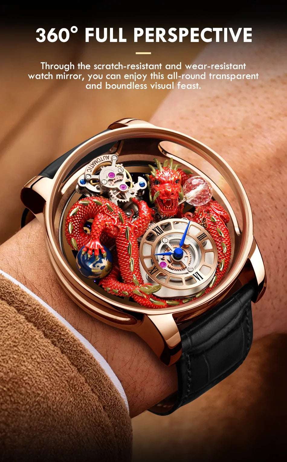 2024 New PINDN Jaco&Co Brand Watch Men's Leather Sports Watch Men's Quartz Watch Chronograph Men's Clock Relogio Masculino