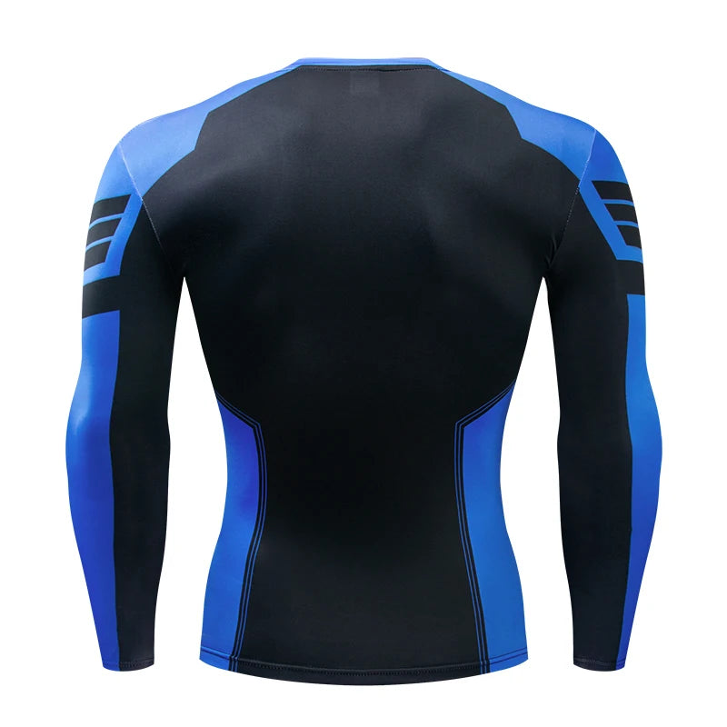 3D Nightwing Men T Shirt Running Quick-Dry Shirts Men Compression T-Shirts Sportswear Gym Rash Guard Boxing Training Sports Tops
