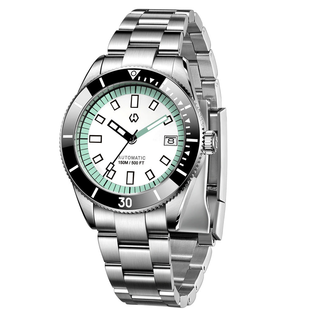 WISHDOIT New Watch Men's Automatic Super Luminous Bezel Mechanical Watch Japan NH35 150 Waterproof Diving Production