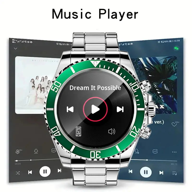 Smart Watch Man Aiweile AW12 High-End Luxury Smartwatch Fitness Tracker Sport Business Bluetooth Call for Xiomi IOS DIY Faces