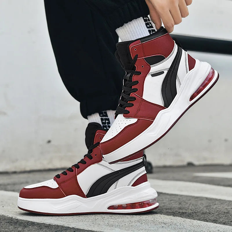 2024 New Hot Selling Men's Sports Shoes Side Shoes Men's Shoes High Top Fashion Shoes Air Cushion Shoes Men's Shoes Trainer Men