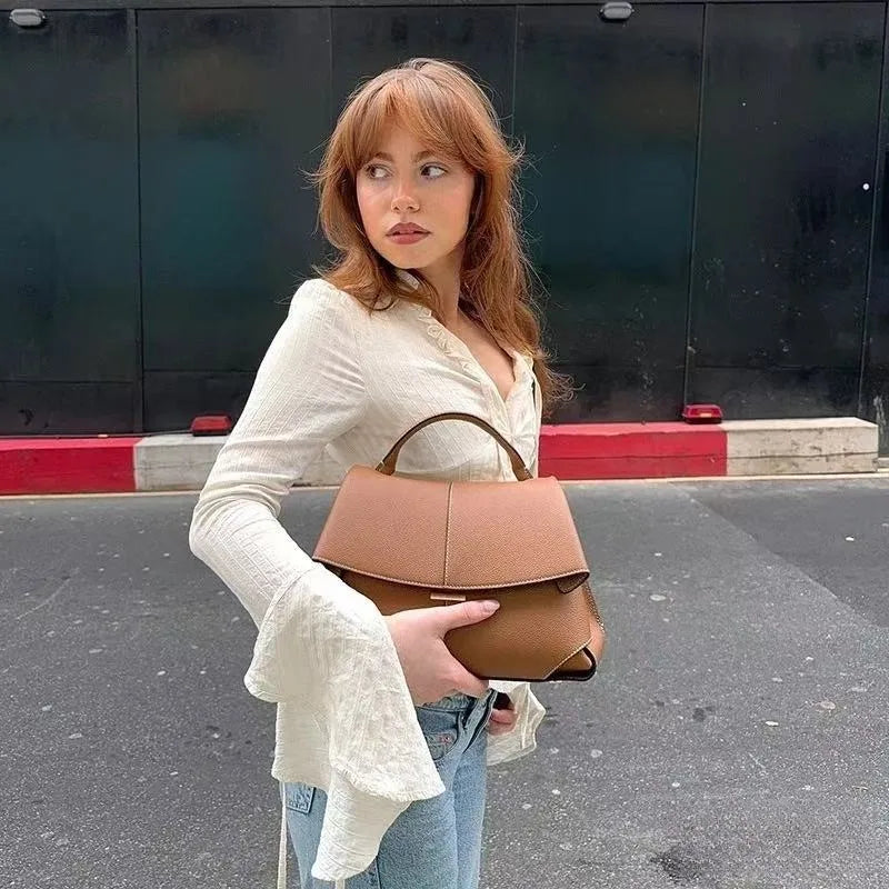 new women's  Fashion leather pleated women's handbag