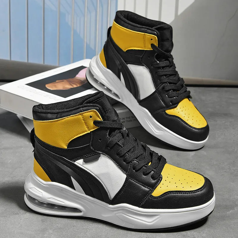 2024 New Hot Selling Men's Sports Shoes Side Shoes Men's Shoes High Top Fashion Shoes Air Cushion Shoes Men's Shoes Trainer Men