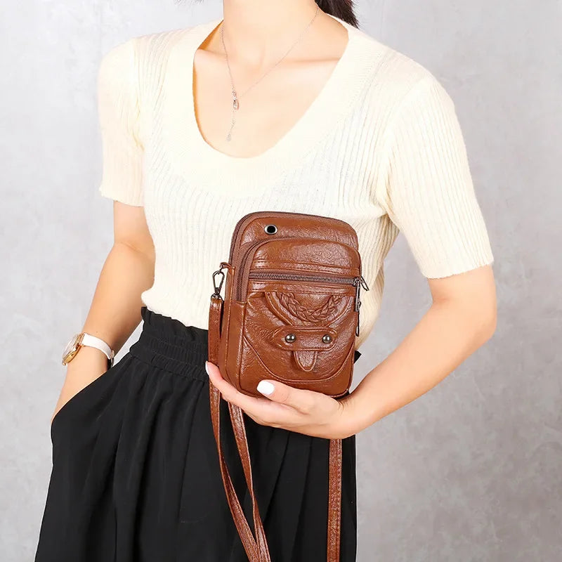 Leather Small Shoulder Bag For Women