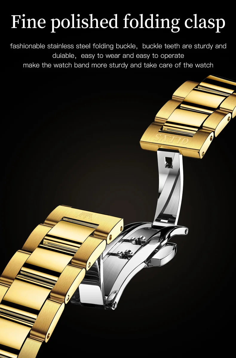 OLEVS 6638 Men Watch Brand Mechanical Movement Automatic Watch Men Luxury Waterproof Calendar Timing Code Original Men Watch