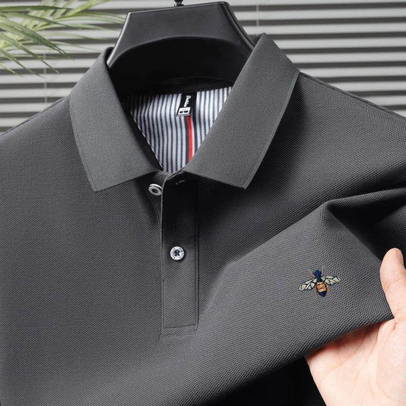 Men's short sleeved polo shirt, fashionable embroidery, summer new product, comfortable and casual polo shirt