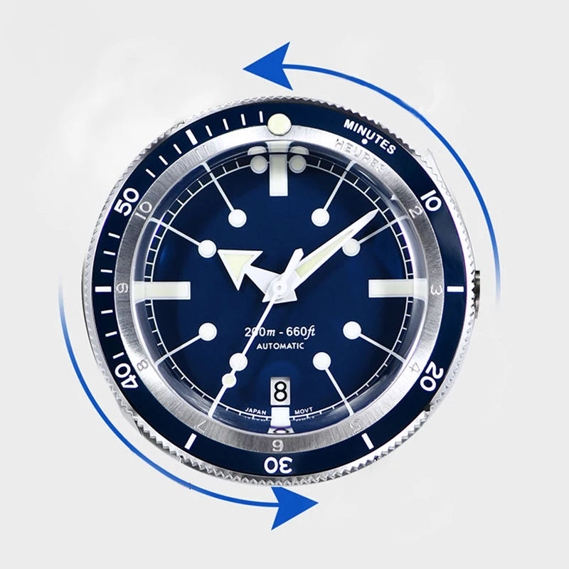 SEA KNIGHT Men 200M Waterproof Diving Watch Sapphire Crystal 316L Steel Mesh Belt C3 Luminous NH35A Automatic Mechanical Watch