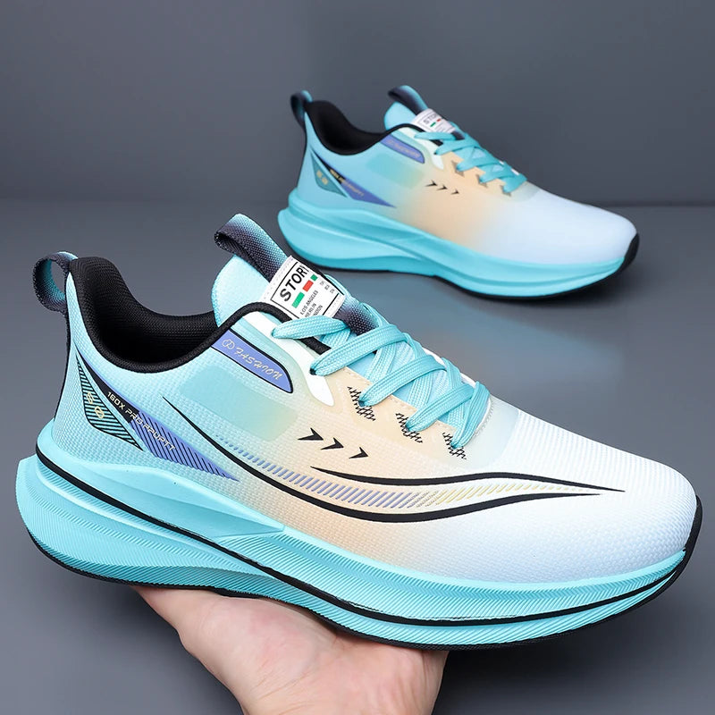 Men Sports Running Shoes 2025 Casual Carbon Plate Marathon Breathable Lightweight Women's Comfortable Athletic Nonskid Sneakers