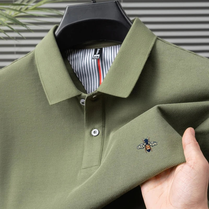 Men's short sleeved polo shirt, fashionable embroidery, summer new product, comfortable and casual polo shirt