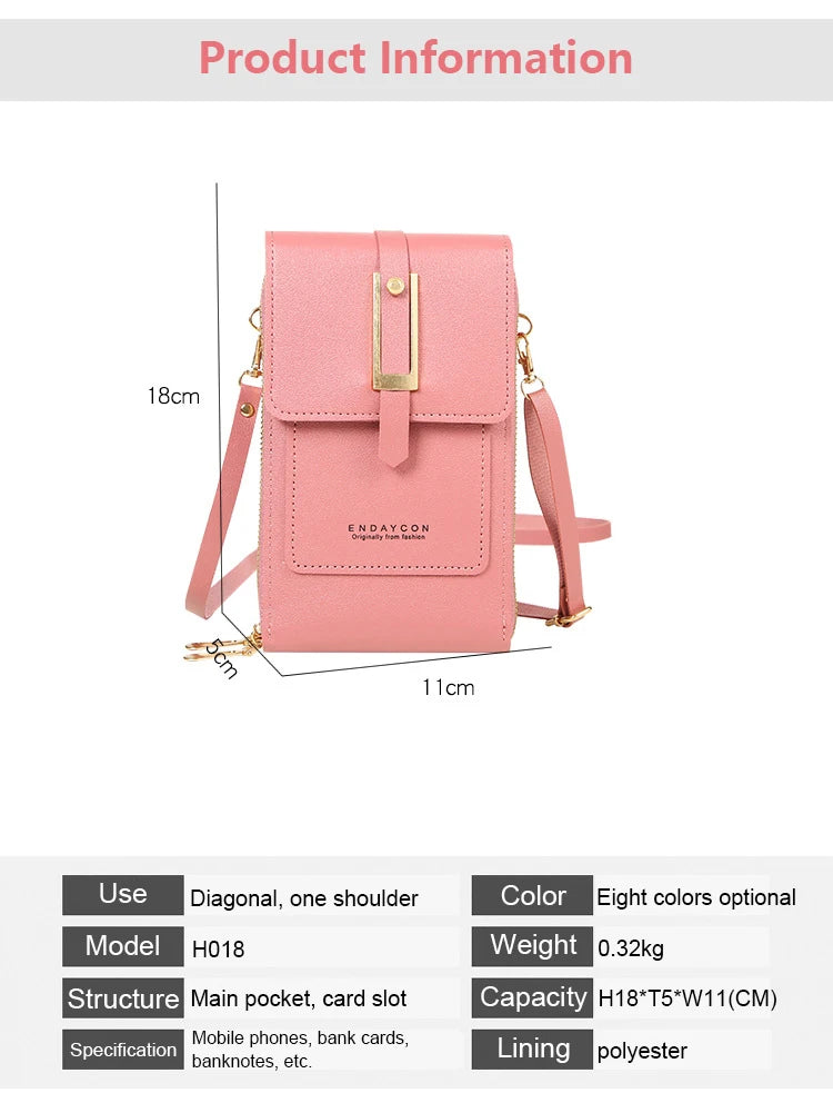 Soft Leather Wallets Hand Purses Crossbody Bags for Women