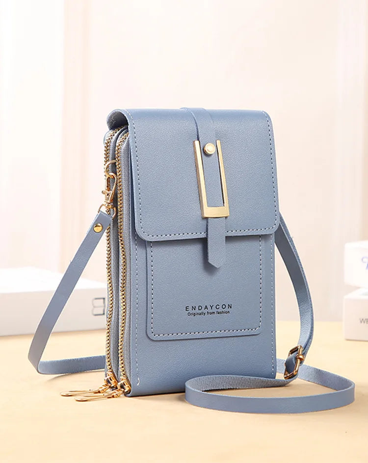 Soft Leather Wallets Hand Purses Crossbody Bags for Women