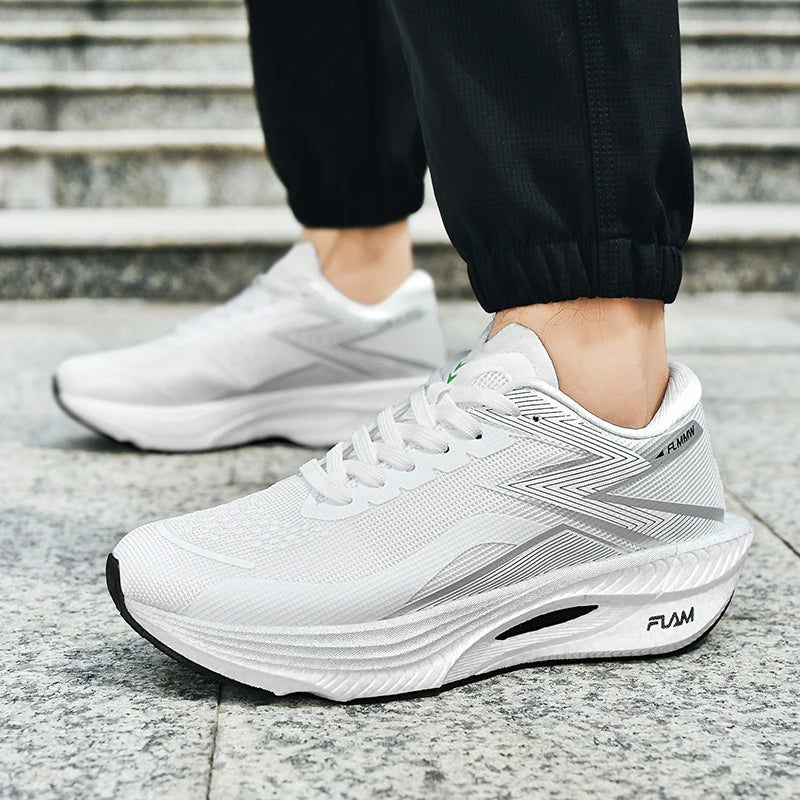 Men's Sports Shoes Sneakers Carbon Plate Running Shoes Male Marathon Racing Shock-absorbing Athletics Training Shoes for Women