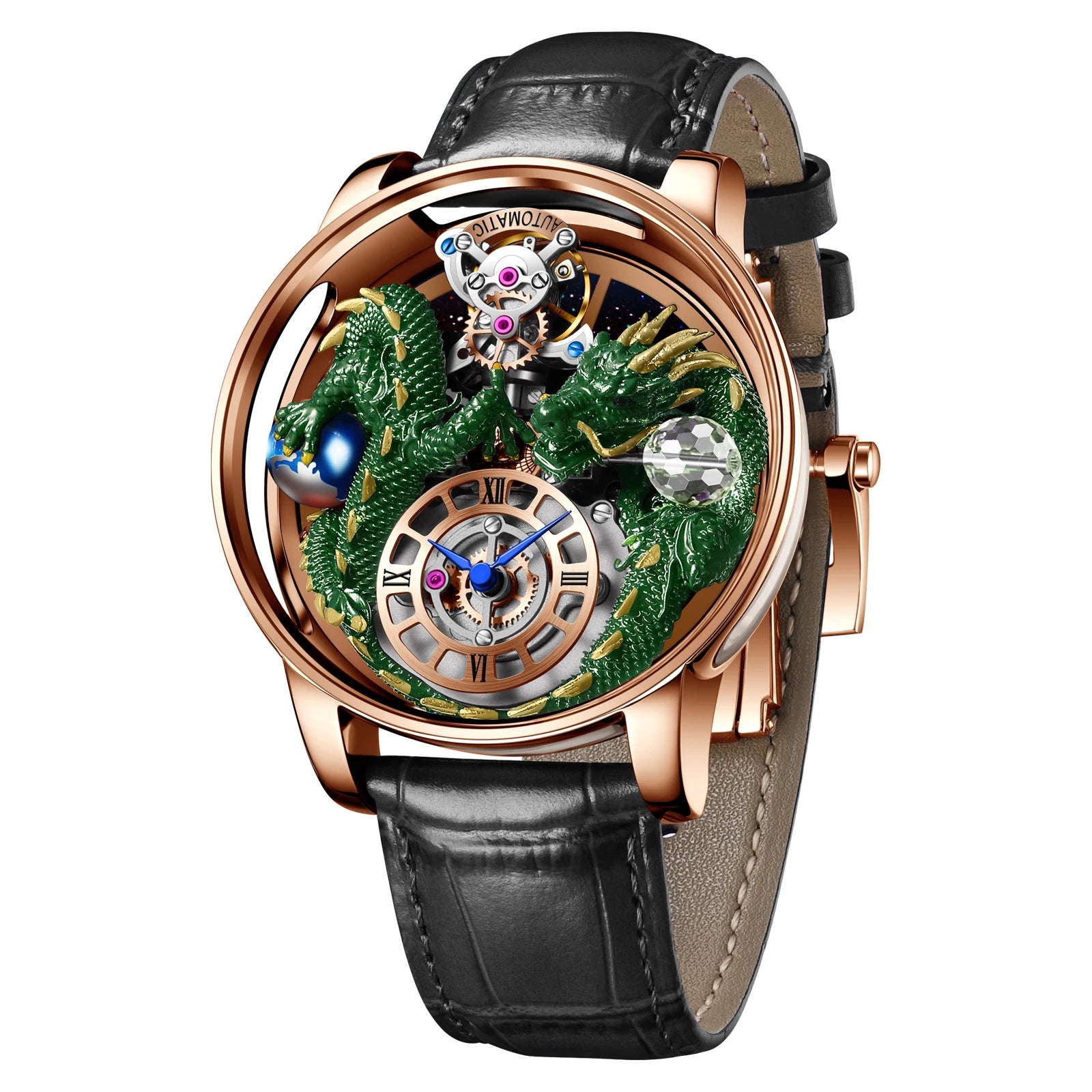 2024 New PINDN Jaco&Co Brand Watch Men's Leather Sports Watch Men's Quartz Watch Chronograph Men's Clock Relogio Masculino