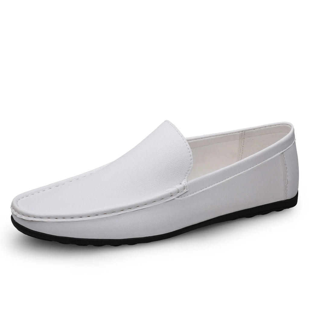 Man Casual Shoes Leather Slip On Super Lightweight Male Shoes