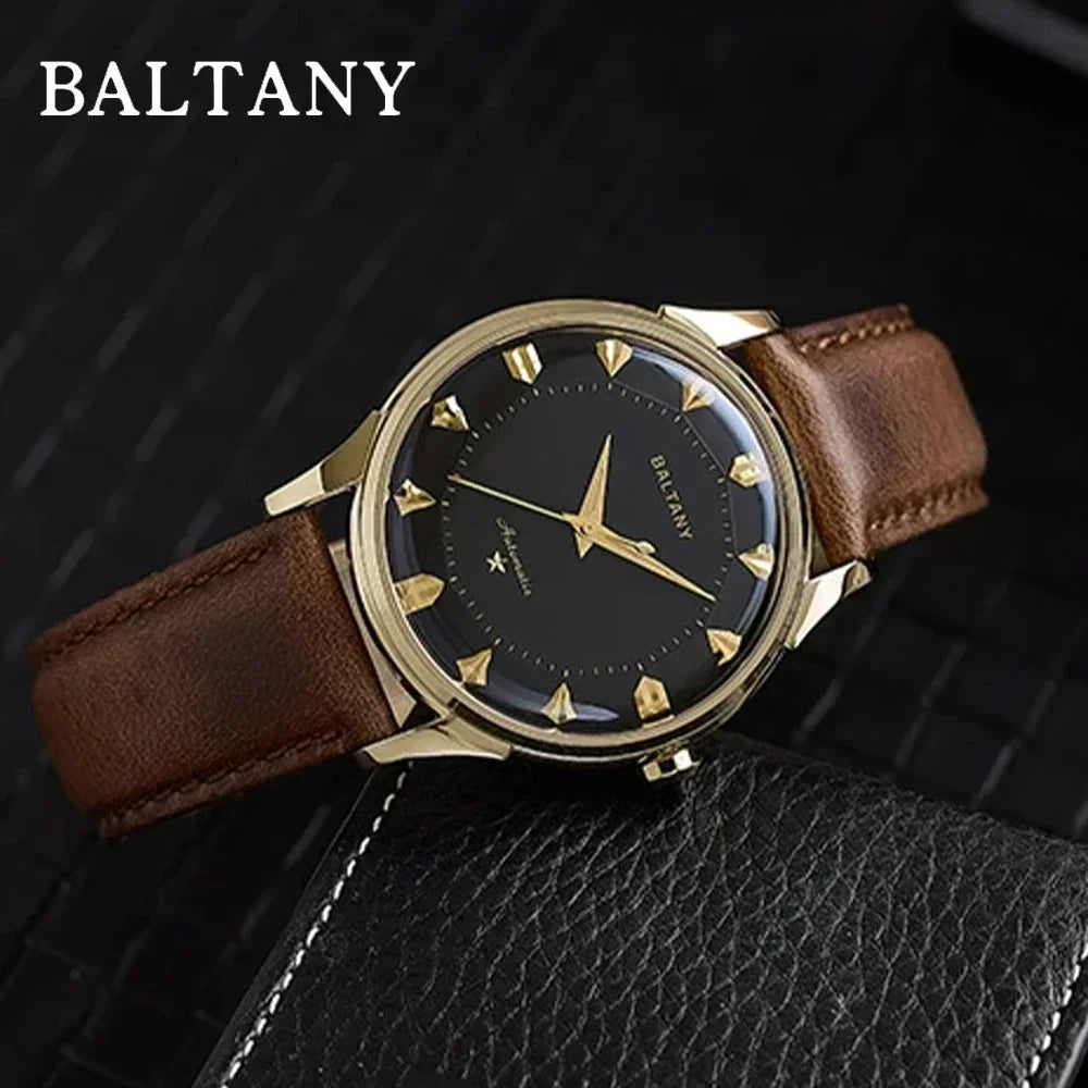 2025 Baltany Mechanical Watches S4090 Classic Pie-Pan 38.5mm Dial Automatic watches Stainless steel waterproof Watch for men