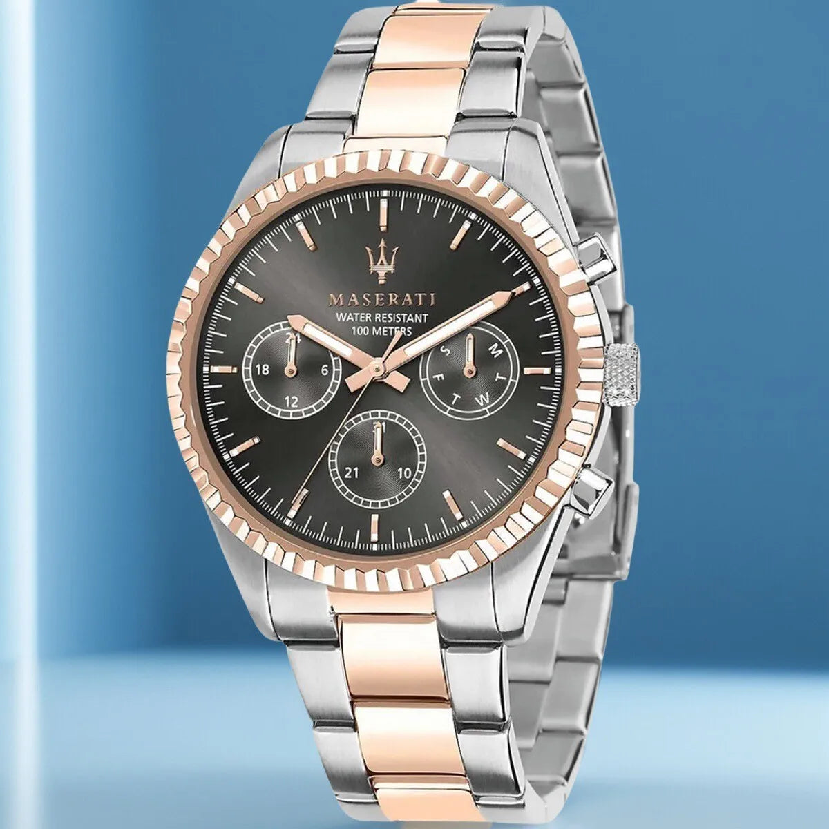 Original Maserati watches men's luxury gold fashion trend dial Shi Ying European and American business watch blue gold R88531000