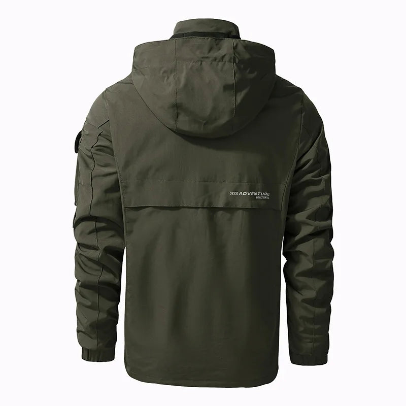 Jacket men's jacket spring and autumn casual jacket hooded top outdoor mountaineering leisure travel men's wear