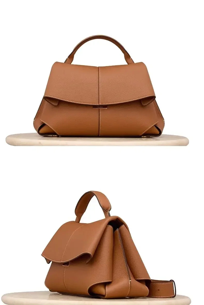 new women's  Fashion leather pleated women's handbag