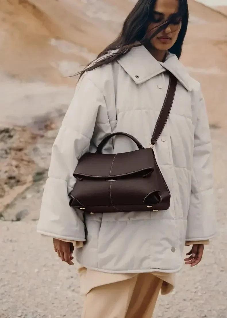 new women's  Fashion leather pleated women's handbag