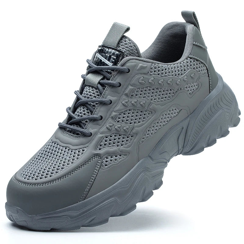Breathable Mesh Safety Shoes Men White Protective Shoes For Men