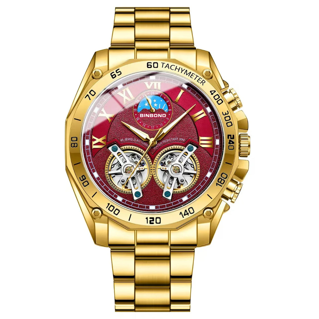 BINBOND Luxury Men Quartz Watches Fashion Concept Decorative Dial Casual Military Sports Wristwatch Waterproof Men's Clock