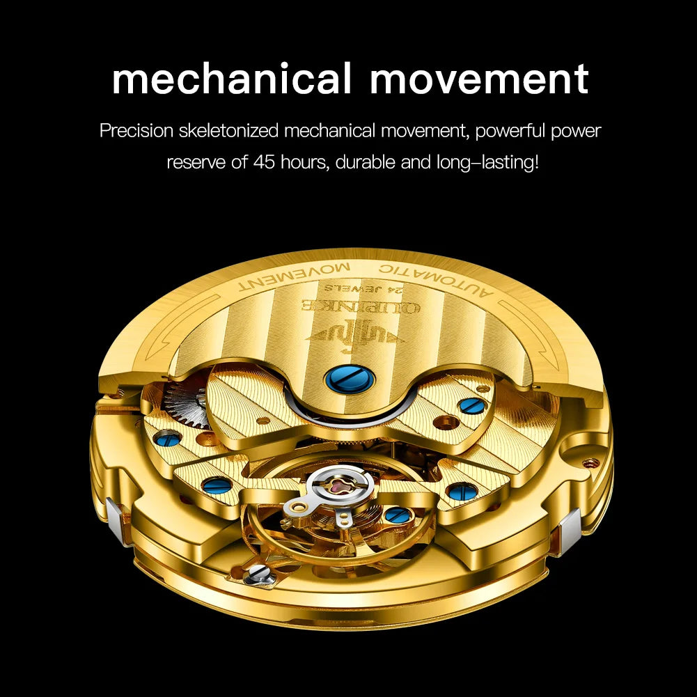 OUPINKE 3270 Mens Watch Automatic Mechanical Watch﻿ Waterproof Luminous Watches For Man Tungsten Steel Imported Movement Reloj