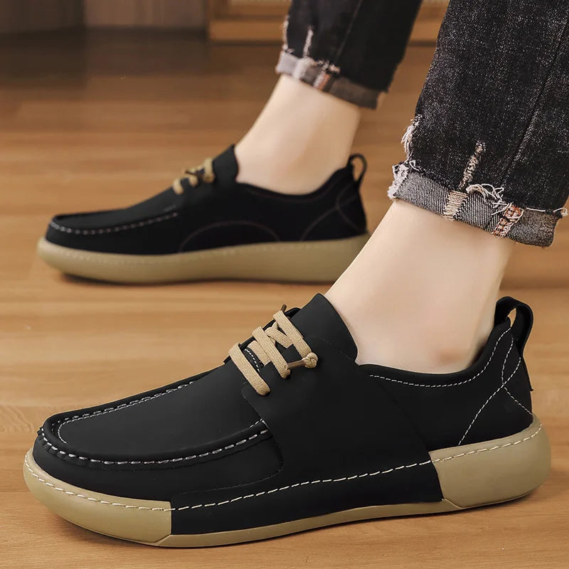 White Handmade Genuine Leather Casual Men Shoes