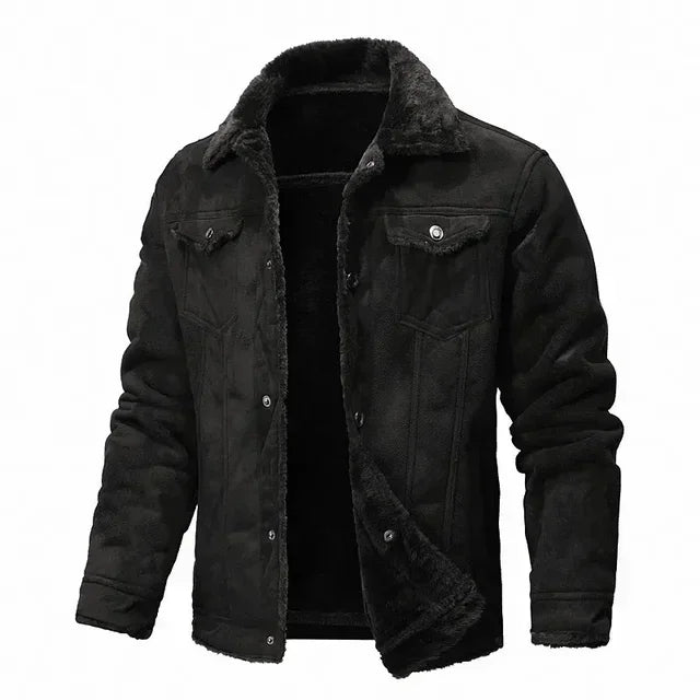 Men Clothing High Quality Male Thicken Leather Jacket Mens Warm Jacket Youth Fashion Casual Coat Winter Men Suede Leather Coat