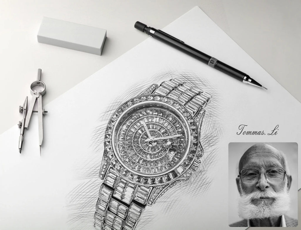 Full Iced Out Watches For Men Luxury Handmade Mosaic Diamond Silver Steel Watch Fashion Hip Hop Silver Automatic Date Male Clock