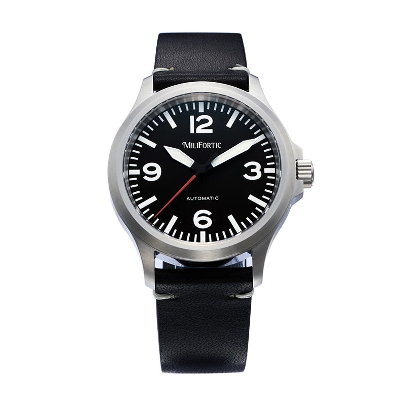 MF M096 Military Style Pilot Watch 856 Homage Large Arabic Numerals Dial 100M Waterproof  NH38 Movement Auto Man Watches