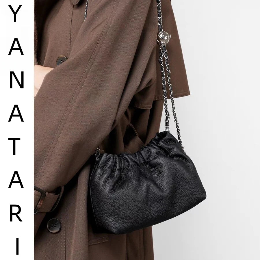 Genuine leather cloud bag Shoulder Bag