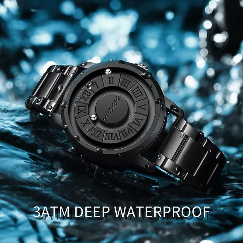 2025 Luxury Watch Men Creative Scrolling Pointer Magnetic Force Sport Watches Men Quartz Chronograph Man Clock Relogio Masculino