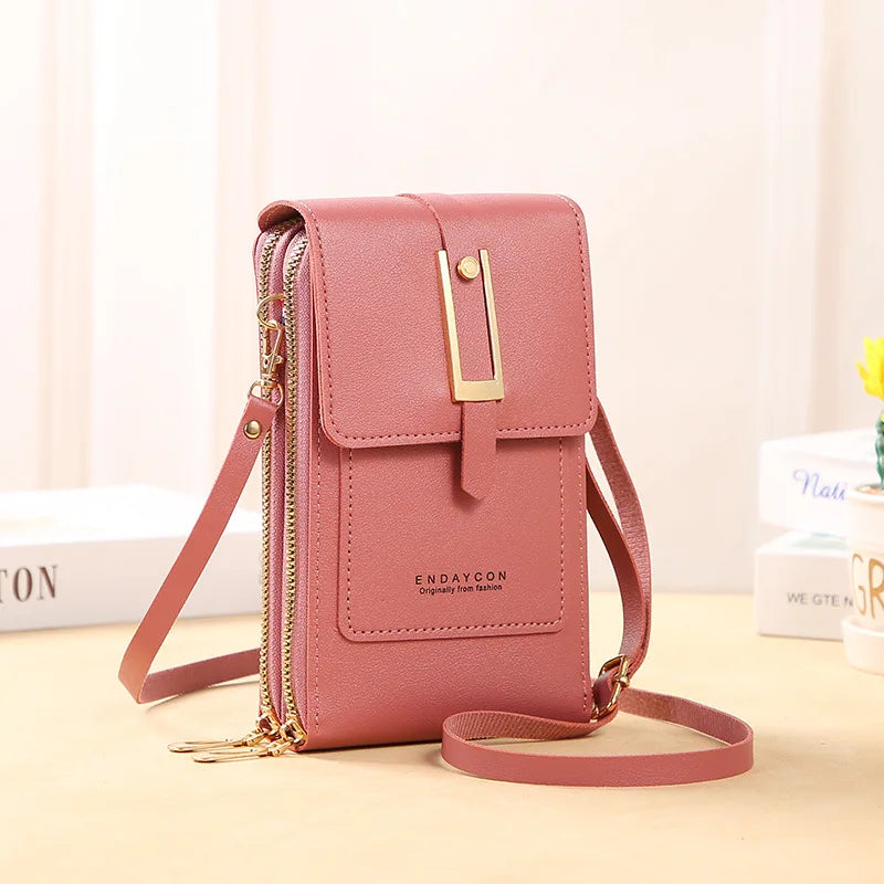 Soft Leather Wallets Hand Purses Crossbody Bags for Women