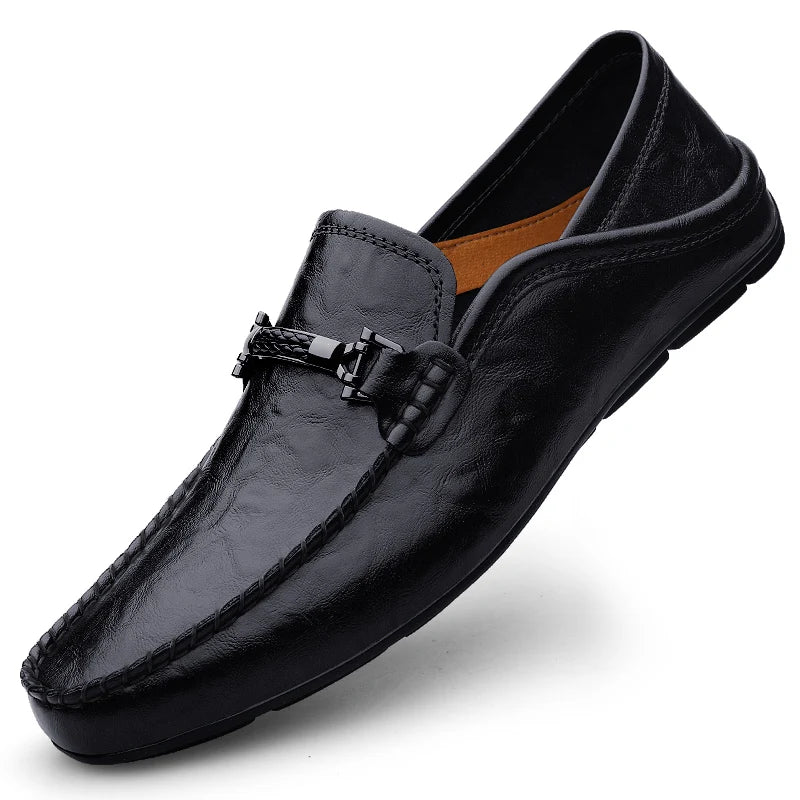 Genuine Leather Mens Loafers Casual Shoes Comfortable Moccasins Luxury Formal Slip on Flats Driving Shoes for Man Walking Shoes