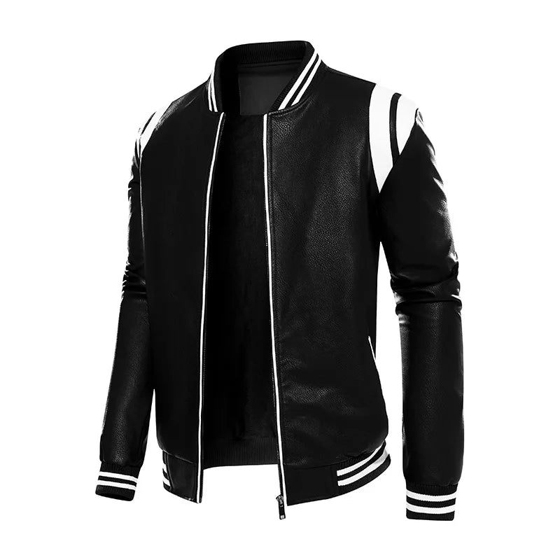 New Men's Leather Jackets Autumn And Winter Casual Motorcycle Slim PU Jacket Biker Leather High Quality Fashion Warm Overcoat