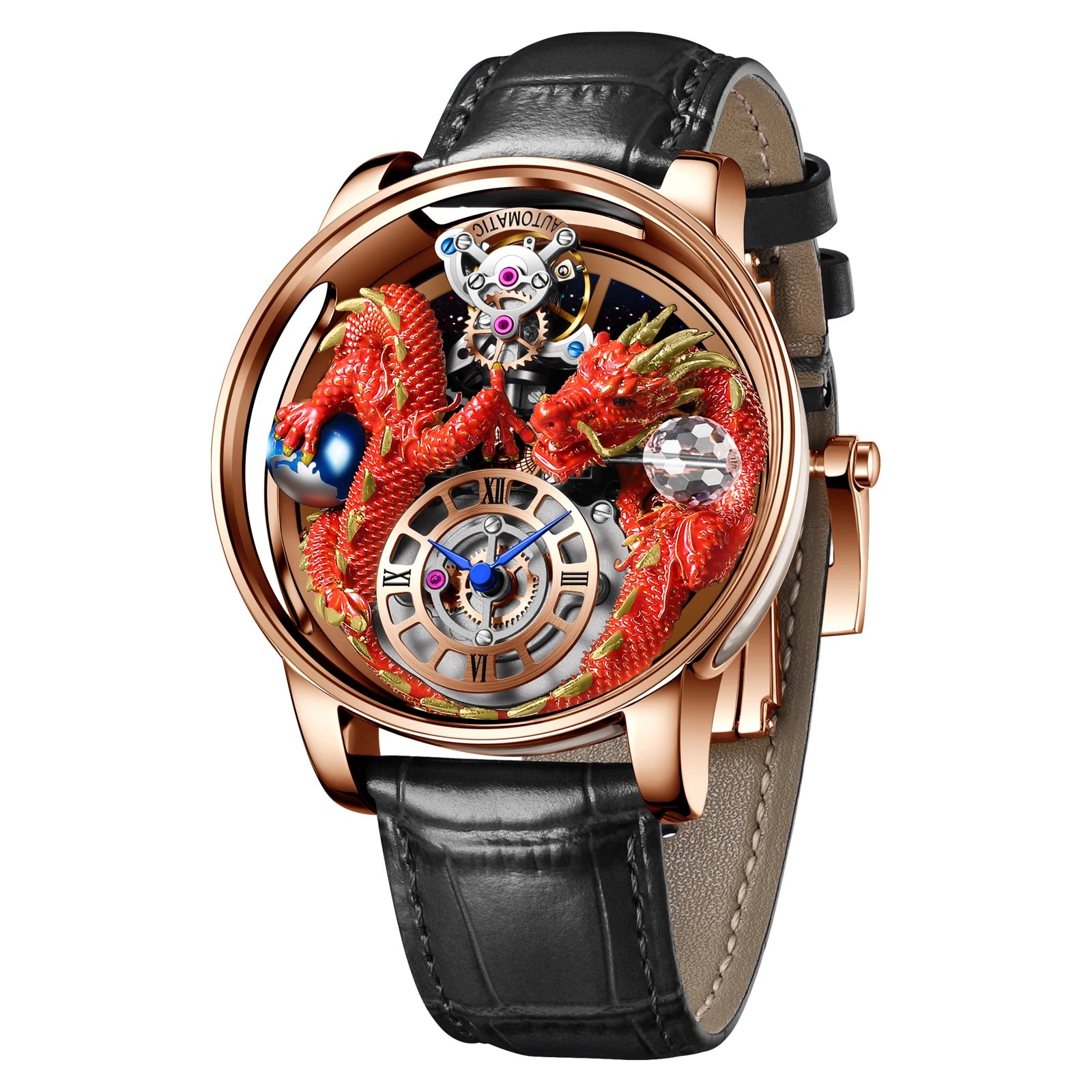 2024 New PINDN Jaco&Co Brand Watch Men's Leather Sports Watch Men's Quartz Watch Chronograph Men's Clock Relogio Masculino