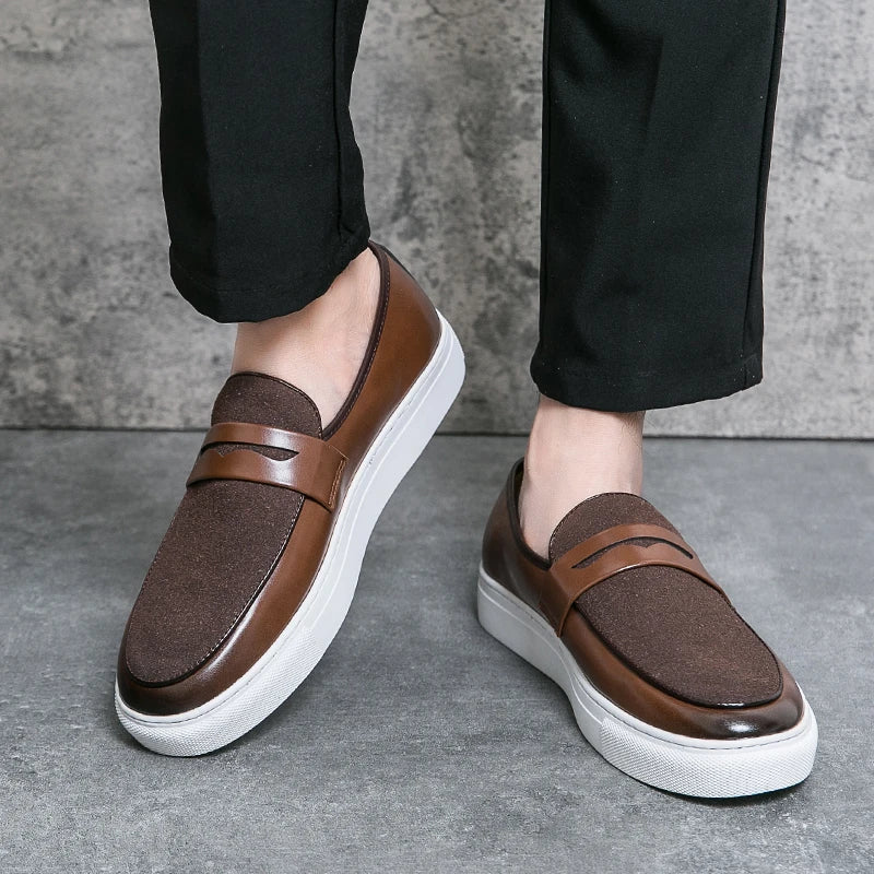 Men Thick Soled Board Shoes Height Increasing Lightweight