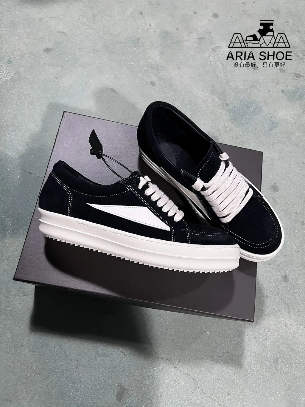 Brand Classic Design Shoes Men Owen Shoes Women Low Top Black Cow Suede with White Leather Outside RO Retro Casual Flat Sneakers