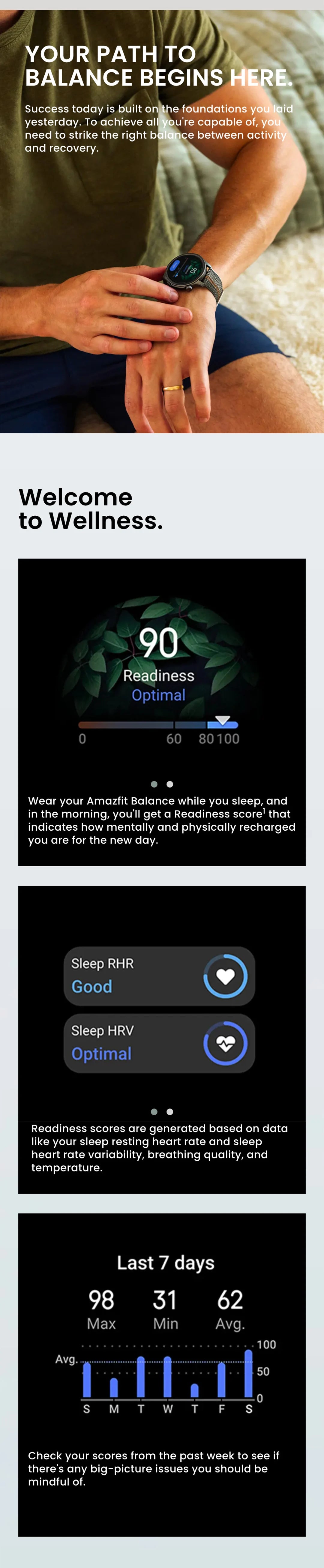 [Refurbished] Amazfit Balance 46mm Smart Watch 150+Sports Modes 14-Day Battery Dual-Band GPS SmartWatch For Android IOS Phone