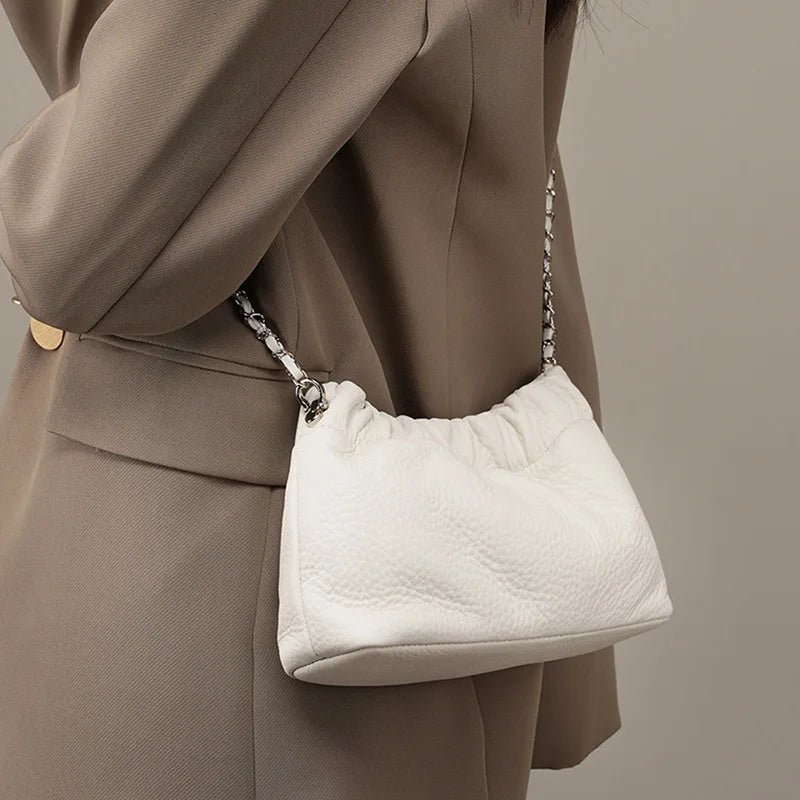 Genuine leather cloud bag Shoulder Bag