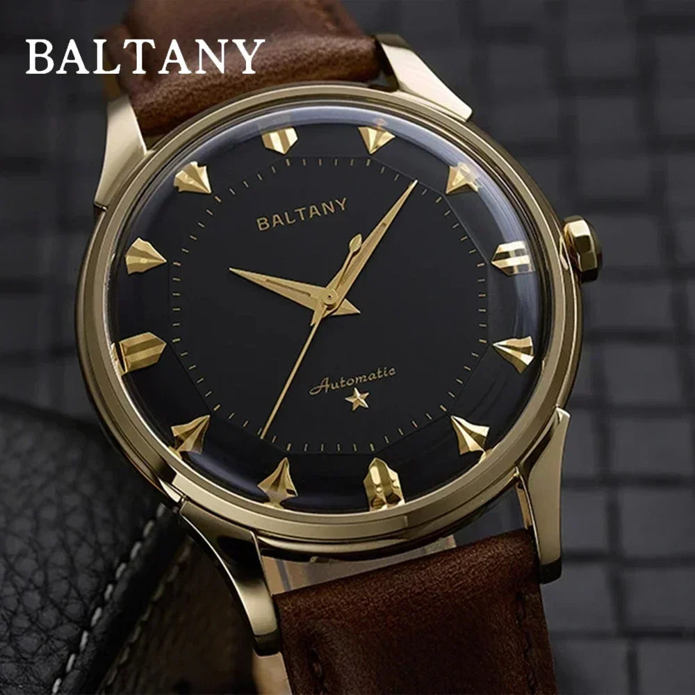 2025 Baltany Mechanical Watches S4090 Classic Pie-Pan 38.5mm Dial Automatic watches Stainless steel waterproof Watch for men