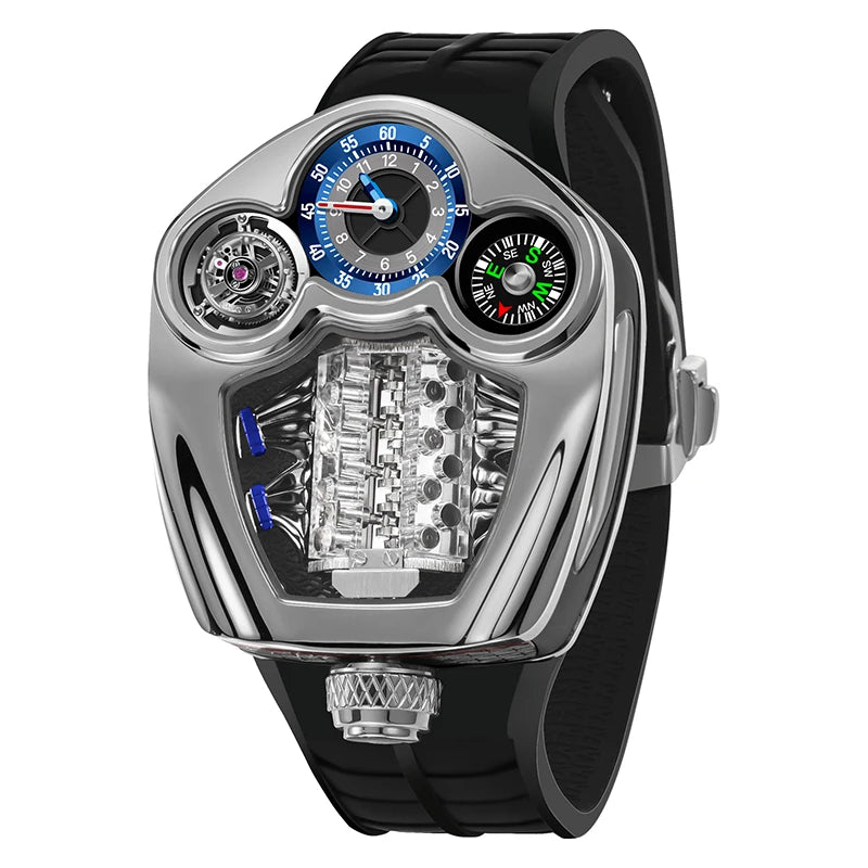 Pindu's top brand fully automatic mechanical watch sports engine personalized design interesting and classic watch