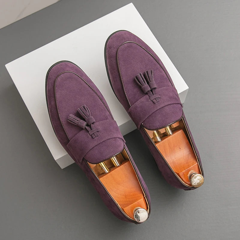 High Quality Leather Loafers Shoes Men Fashion Tassel Classic Original Man Casual Shoes Comfortable Office Business Party Shoes