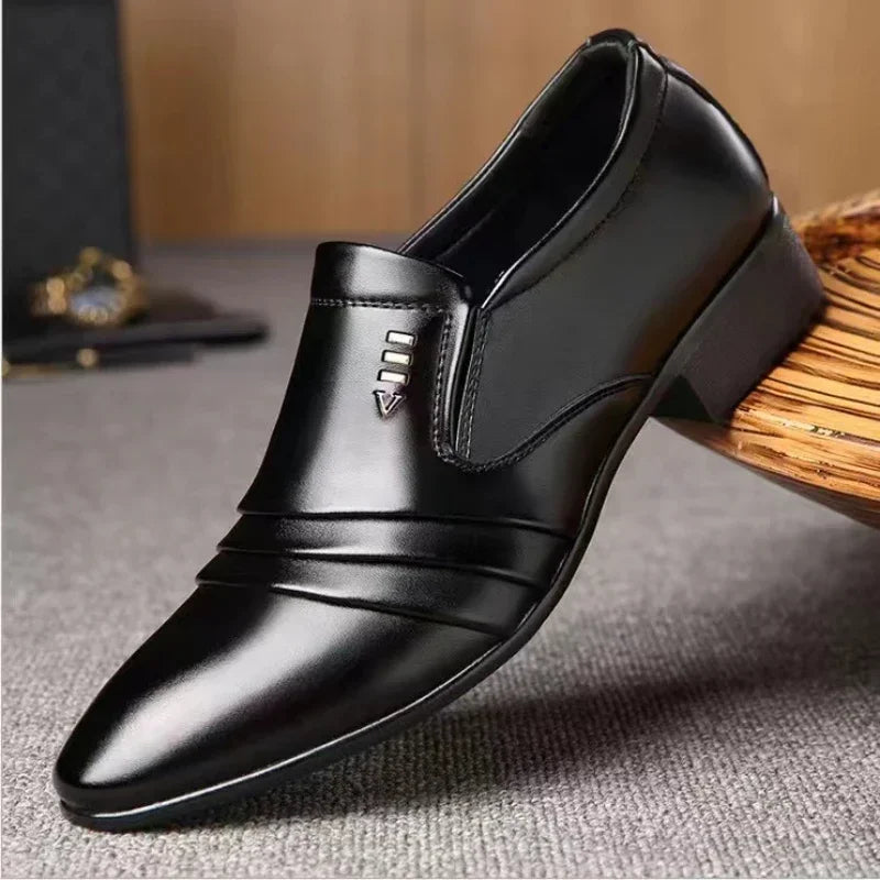 Business Dress Men Shoes Luxury Mens Dress Shoes Patent Leather Oxford Shoes for Men Oxfords Footwear High Quality Leather