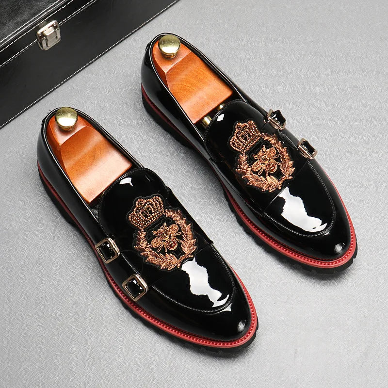 New Luxury Shoes for Men Patent Leather