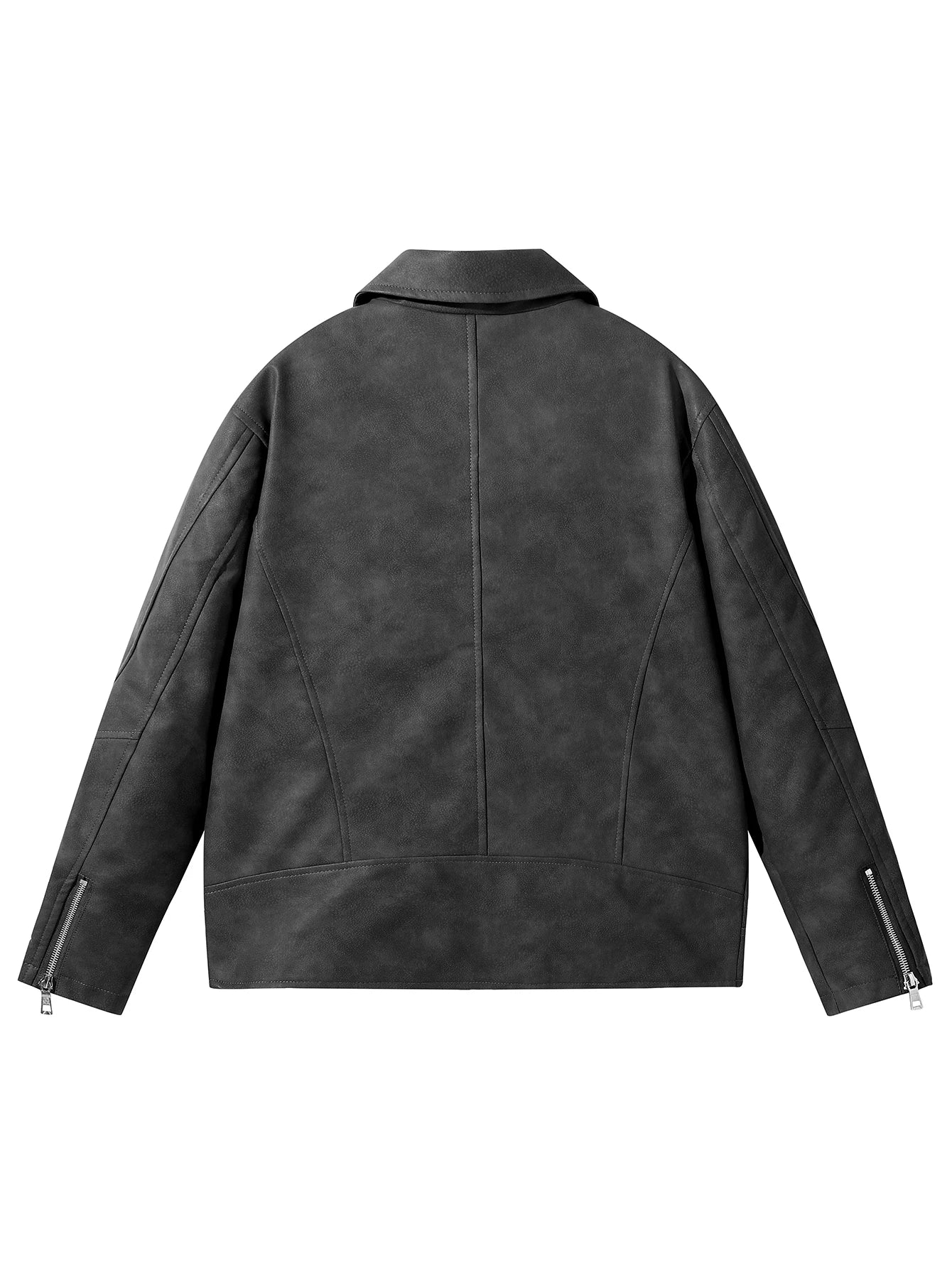 Men's Leather Jacket with a Turn-Down Collar, Windproof and Cold-Resistant, Crisp and Stylish, Suitable for Daily Commuting, Business Casual, Street Wear, Autumn and Winter Outings, Dating and Social Events, and Short Trips